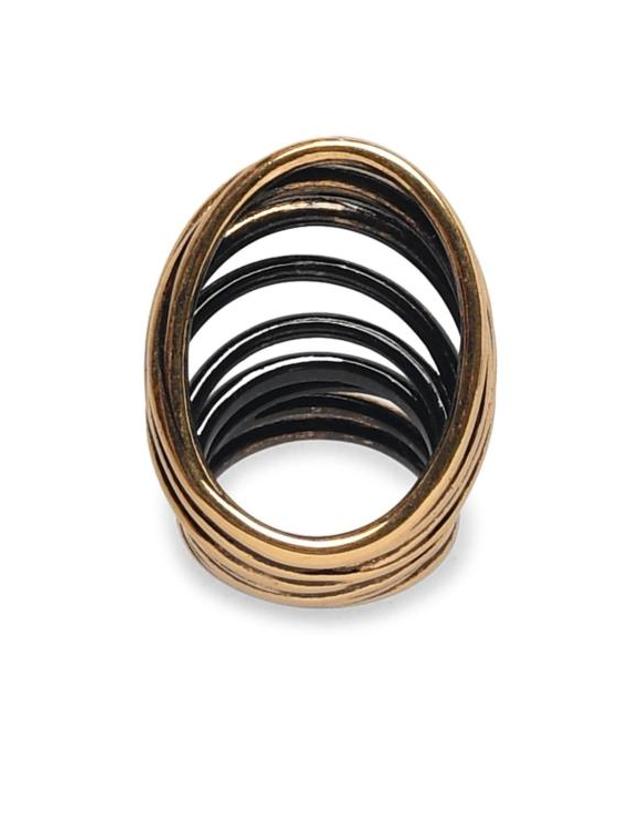 판코네시 [해외직구] 26FW 판코네시 반지 F26 FG006 SBRASS BURNISHED GOLDE 착용컷