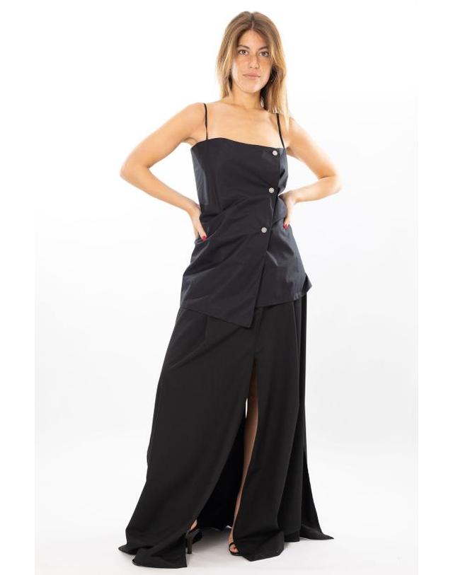 더 레이티스트 [해외직구] 26SS 더 레이티스트 롱 스커트 TLW09007T0162ABTP T0002 Black 착용컷