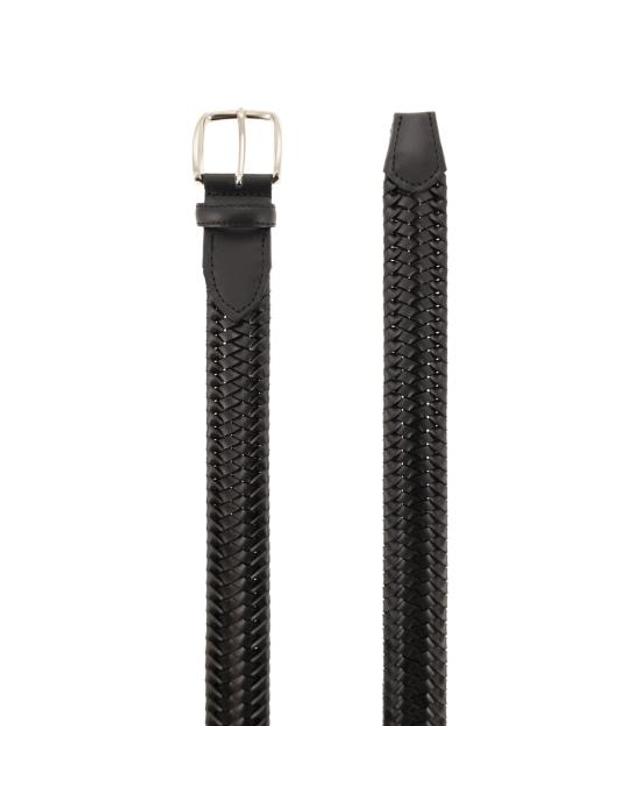 알베르토루티 [해외직구] 26SS 알베르토루티 가죽 벨트 ELASTICO CERATO NEW BLACK 착용컷