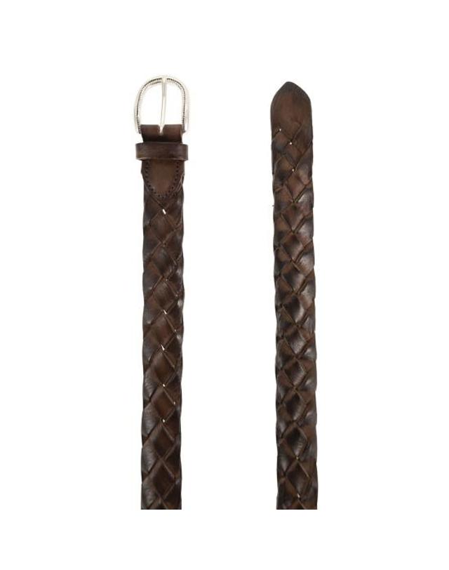 알베르토루티 [해외직구] 26SS 알베르토루티 가죽 벨트 TRECCIA 030 NEW BROWN 착용컷