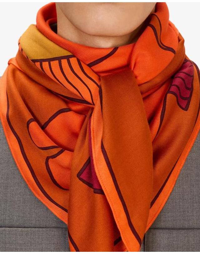 이누이 에디션 [해외직구] 25FW 이누이 에디션 머플러 스카프 CA221CA08 orange ARANCIONE 착용컷