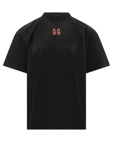 [해외직구] 26FW 44레이블 반팔 티셔츠 B0030556FA582 P682 BLACK RED