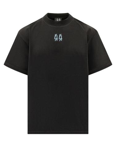 [해외직구] 26FW 44레이블 반팔 티셔츠 B0030669FA706 P877 BLACK DRIP METAL BLUE