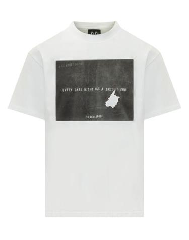 [해외직구] 26FW 44레이블 반팔 티셔츠 B0030669FA706 P809 OPTICAL WHITE MOTTO DIRTY