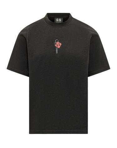 [해외직구] 26FW 44레이블 반팔 티셔츠 B0030673FA779 P849 BLACK FOREVER 44 RED