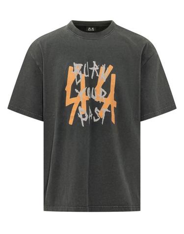 [해외직구] 26FW 44레이블 반팔 티셔츠 B0030669FA724 P834 FADED BLACK BYP ORANGE DIRTY WHITE