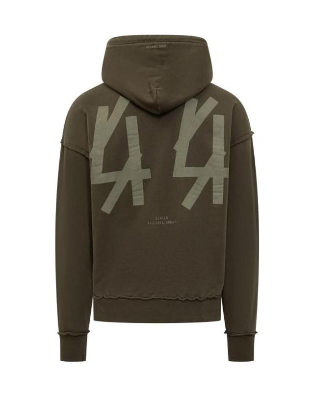 44레이블 [해외직구] 25FW 44레이블 긴팔 티셔츠 B0030612FA679 P678 FADED GREEN 44 SMOKE GREY 착용컷