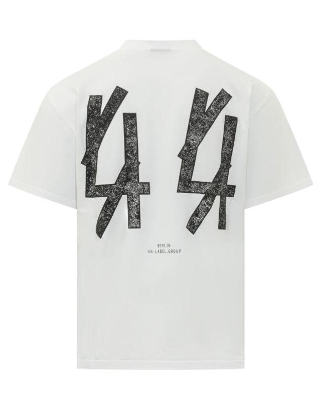 44레이블 [해외직구] 26FW 44레이블 반팔 티셔츠 B0030556FA582 P663 OPTICAL WHITE BLACK 착용컷