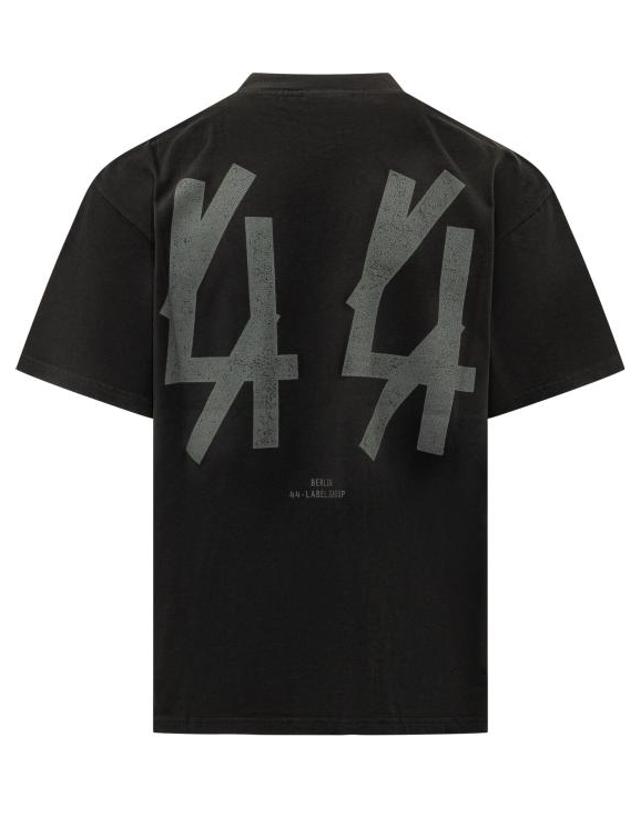 44레이블 [해외직구] 26FW 44레이블 반팔 티셔츠 B0030556FA706 P761 BLACK BLACKLISTED ANTRACITE 착용컷