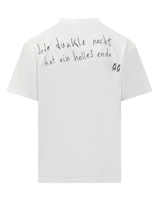44레이블 [해외직구] 26FW 44레이블 반팔 티셔츠 B0030669FA706 P809 OPTICAL WHITE MOTTO DIRTY 착용컷