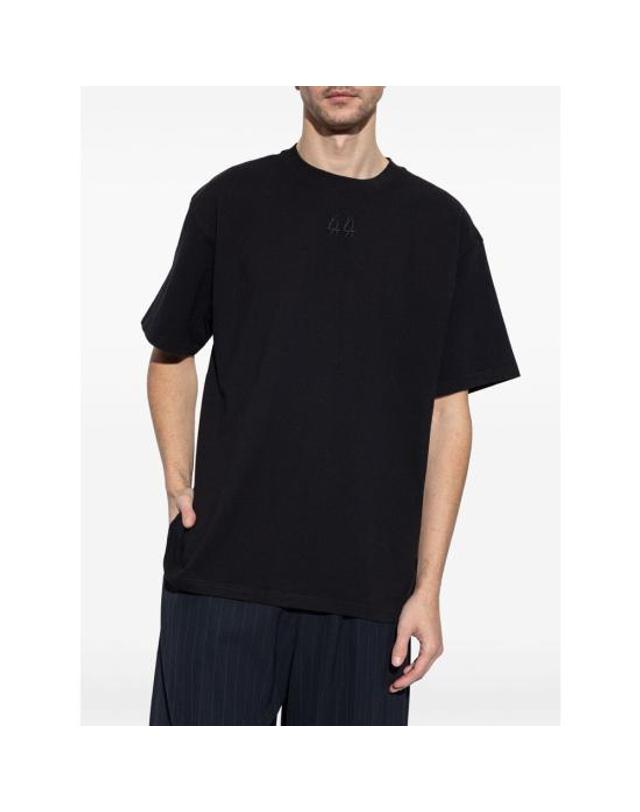 44레이블 [해외직구] 26FW 44레이블 반팔 티셔츠 B0030556 FA582 P396 BLACK WHITE 착용컷