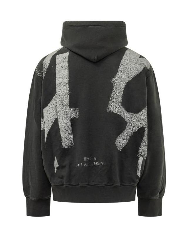 44레이블 [해외직구] 26FW 44레이블 긴팔 티셔츠 B0030679FA679 P858 BLACK STONE WASH MEGA 44 DIRTY WHITE 착용컷
