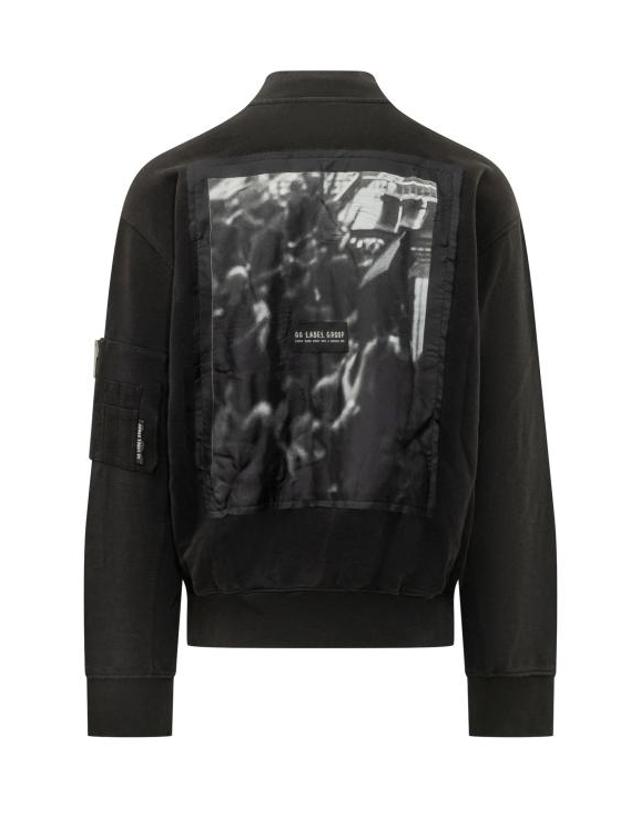 44레이블 [해외직구] 26FW 44레이블 자켓 B0030680FA580 P812 BLACK CROWD PATCH DIRTY WHITE 착용컷