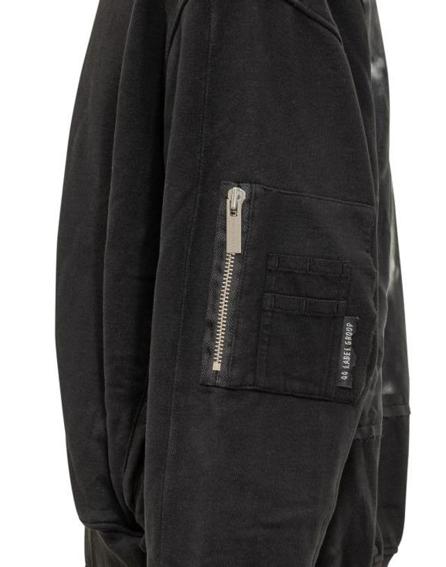 44레이블 [해외직구] 26FW 44레이블 자켓 B0030680FA580 P812 BLACK CROWD PATCH DIRTY WHITE 착용컷