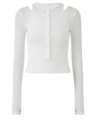 [해외직구] 26SS 엘레 긴팔 티셔츠 SS260253 BIANCO