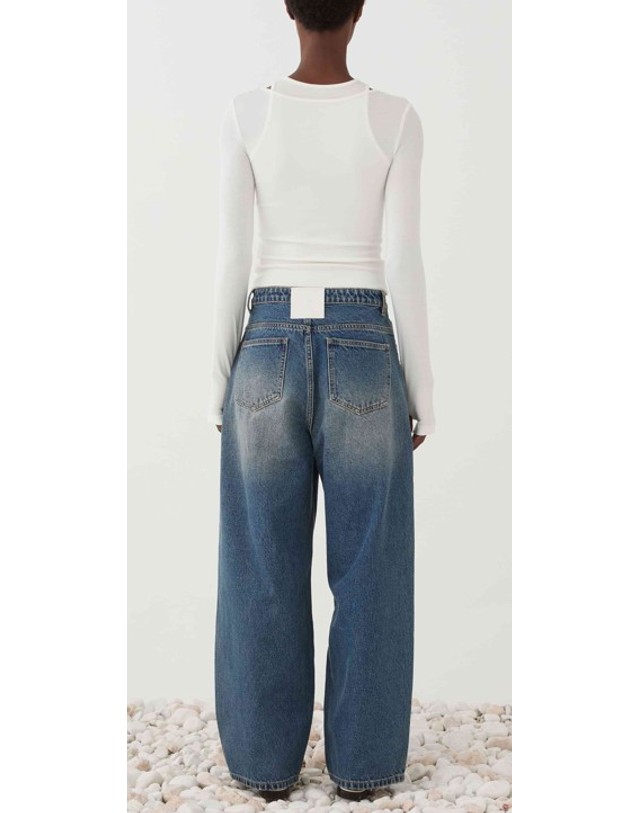 엘레 [해외직구] 26SS 엘레 긴팔 티셔츠 SS260253 BIANCO 착용컷