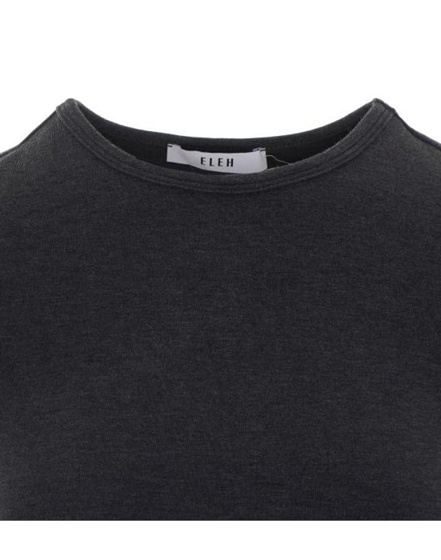 엘레 [해외직구] 26FW 엘레 반팔 티셔츠 0041 GRIGIO SCURO Grey 착용컷
