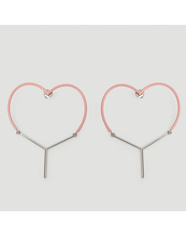 [해외직구] 26 FW 와이프로젝트 Y Heart 와이 하트 모티프 이어링 EARRINGS63 S24 C01