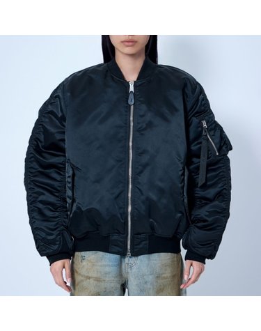 [해외직구] 26 FW 알파 인더스트리 MA1 UV 오버사이즈 봄버 자켓 766027 03 BLK