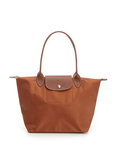 [해외직구] 롱샴 핸드백 Le Pilage Original 미디움 with 투 탑 H앤les 앤 로고 프린트 on the 프론트 in 브라운 캔버스 for 여성 L2605089504 TP573078965