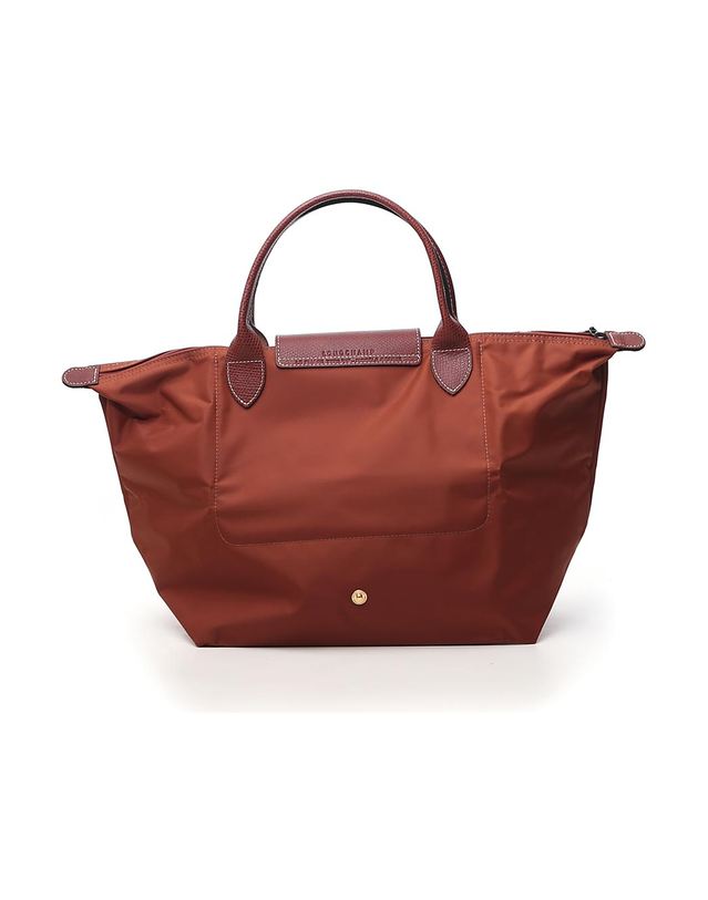 롱샴 [해외직구] 롱샴 핸드백 Le Pliage Original 미디움 with 로고 프린트 in 브라운 캔버스 for 여성 L1623089504 TP573079104 착용컷