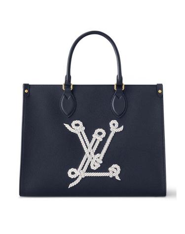 [해외직구] 26 FW 루이비통 OnTheGo MM 온더고 카프스킨 마린 인스파이어 트위스트 토트백