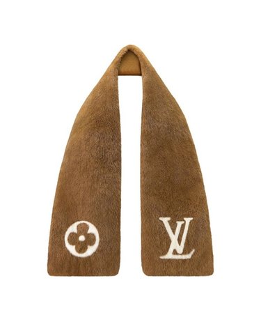 [해외직구] 26 FW 루이비통 브라운 LV Cosy Mink Fur 코지 밍크 퍼 컬렉션 머플러