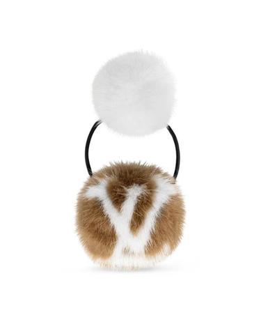 [해외직구] 26 FW 루이비통 LV Cosy 코지 밍크 퍼 엘라스틱 스크런치