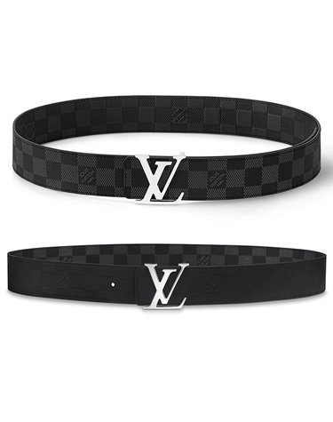 [해외직구] 26 FW 루이비통 블랙 LV 이니셜 40mm 리버서블 인피니 베르소 렉토 벨트