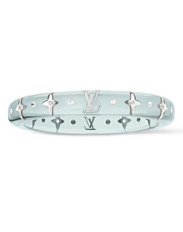 [해외직구] 26 FW 루이비통 LV Sparks 스파크 레진 라인스톤 아이코닉 로고 뱅글 팔찌