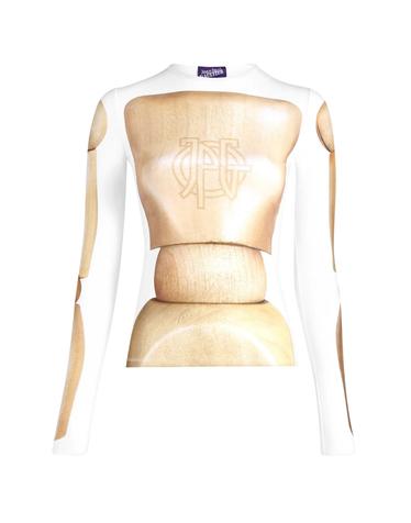 [해외직구] 장폴고띠에 Le top wooden body T shirt 12236708905224 TP725625929