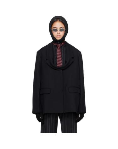 [해외직구] 장폴고띠에 블랙 더 박시 블레이저 26 04 W JA058 W120 00 TP877770192