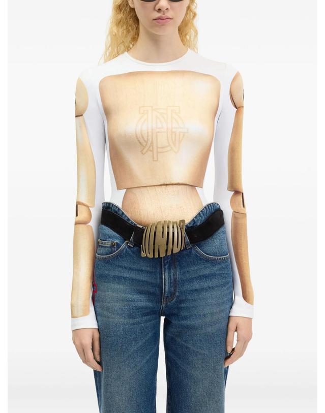 장폴고티에 [해외직구] 장폴고띠에 Le top wooden body T shirt 12236708905224 TP725625929 착용컷