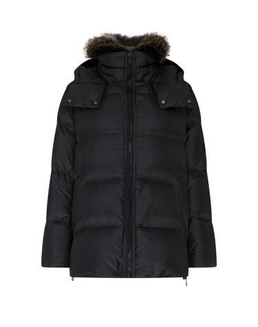 [해외직구] 26 SS 이브살로몬 여성 A line down jacket in water repellent technical fabric with fox fur collar nero YVEA222MGRYV1A1100 TP872225003