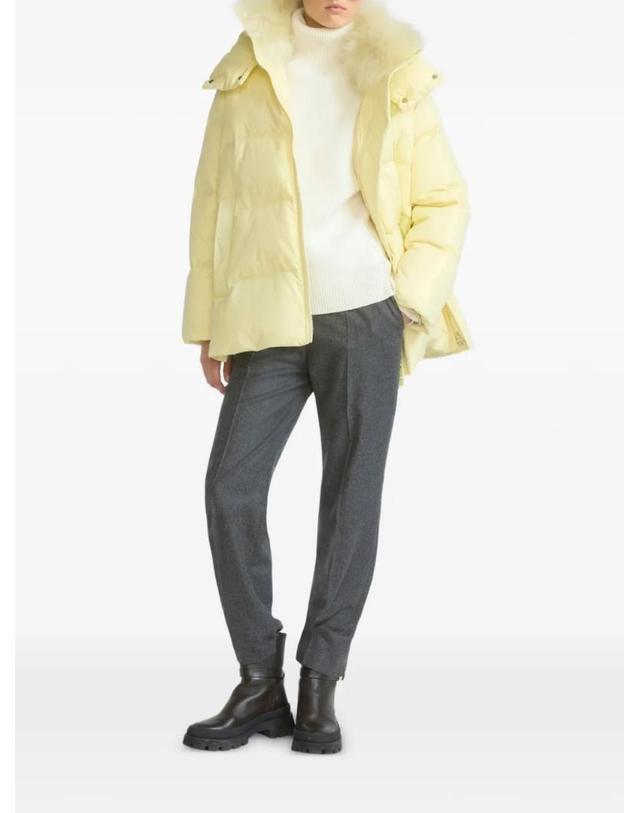 이브 살로몬 [해외직구] 26 FW 이브살로몬 A라인 시어링 트리밍 코트 24WFM01576U04W TP457619500 착용컷