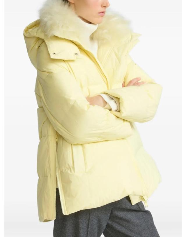 이브 살로몬 [해외직구] 26 FW 이브살로몬 A라인 시어링 트리밍 코트 24WFM01576U04W TP457619500 착용컷