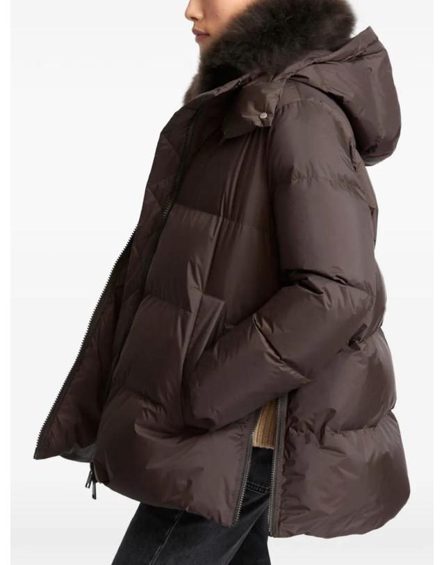 이브 살로몬 [해외직구] 26 FW 이브살로몬 A라인 후드 패딩 재킷 24WFM01576U04W TP455590757 착용컷