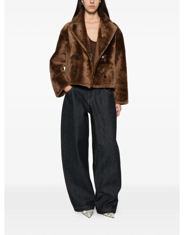 이브 살로몬 [해외직구] 26 FW 이브살로몬 double breasted shearling jacket 27WYV61558MESIA2332 TP459394062 착용컷
