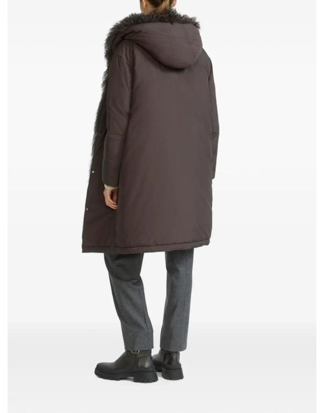 이브 살로몬 [해외직구] 26 FW 이브살로몬 브라운 후드 코트 27WFM05198J05W TP458466375 착용컷