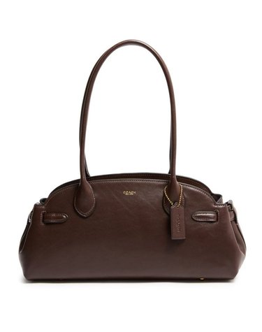 [해외직구] 26 FW 코치 Empire carryall 34 엠파이어 캐리올 글래즈드 레더 숄더백 B4브라운