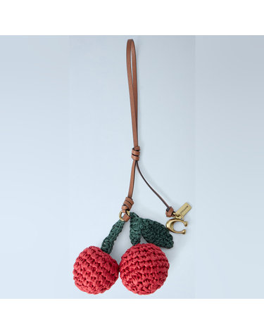 [해외직구] 26 FW 코치 Cherries 우븐 체리 스트랩 백 참 CER55 B4L38
