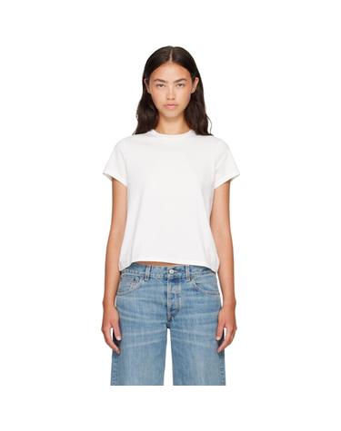 [해외직구] 26 FW Jeanerica 화이트 이네스 티셔츠 262152F110003