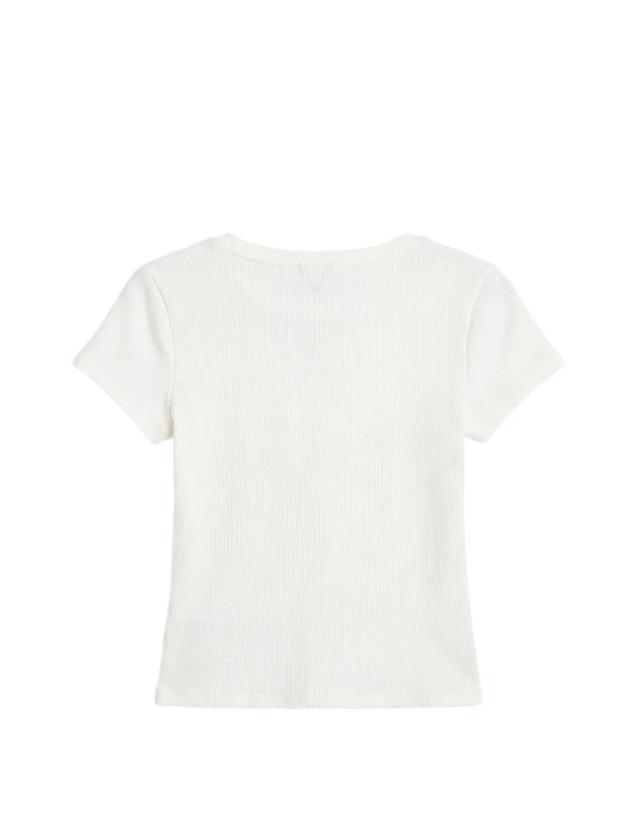 리포메이션 [해외직구] 26 FW 리포메이션 탈리아 골지 티셔츠 1318544WHT TP457606889 착용컷