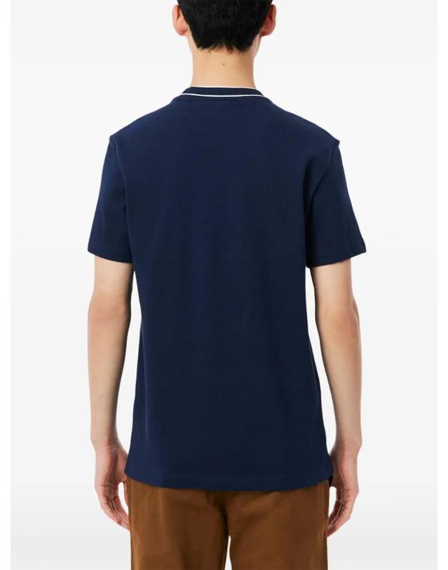 라코스테 [해외직구] 26 FW 라코스테 contrast trim logo patch T shirt 0100LACTH1004 TP459213230 착용컷