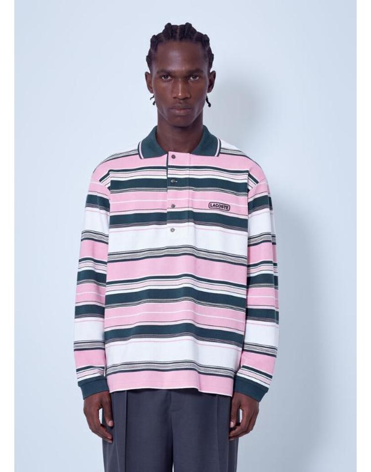 라코스테 [해외] 26 FW 라코스테 남성 Runway Loose Fit Striped Pique Polo Shirt AG792 OP DD9H TP877973763 FB4EXX03218