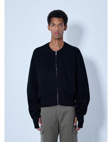 [해외직구] 26 FW RIER 남성 리브드 집업 가디건 KNW81 FSH   FISHERMAN RIB BLACK KNIT TP877971850