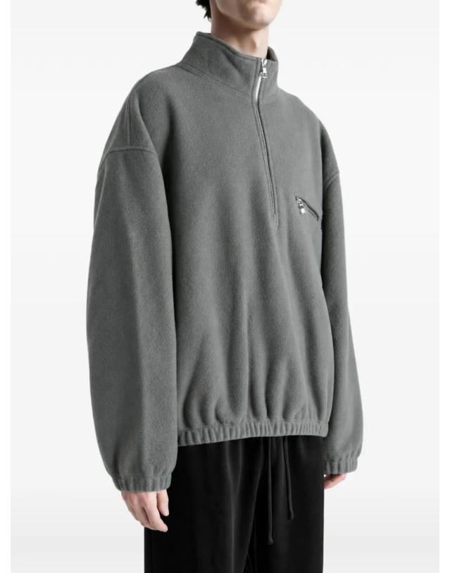리에르 [해외직구] 26 FW Rier 쿼터 지퍼 플리스 스웨트셔츠 NFL1ZINCFLEECE TP457435661 착용컷