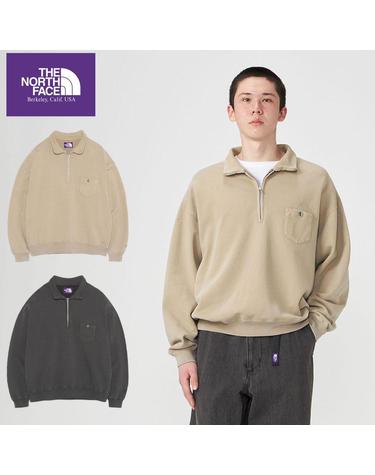 노스페이스 퍼플라벨 Garment Dyed Field Half Zip Sweatshirts 반집업 스웨트 셔츠 N26FH056