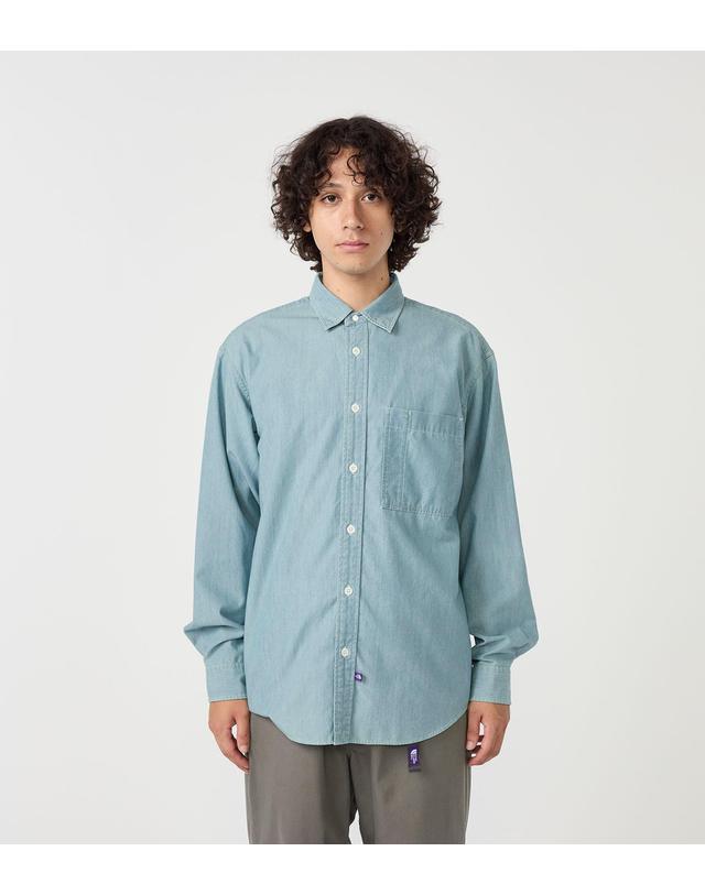 노스페이스 퍼플라벨 노스페이스 퍼플라벨 Regular Collar Chambray Field Shirt 샴브레이 셔츠 2컬러 N25FG061 착용컷
