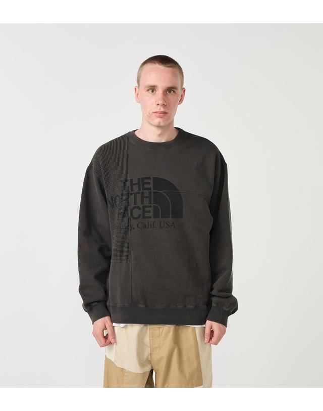 노스페이스 퍼플라벨 노스페이스 퍼플라벨 Field Patchworked Crewneck Sweatshirt 맨투맨 2컬러 N26SH008 착용컷